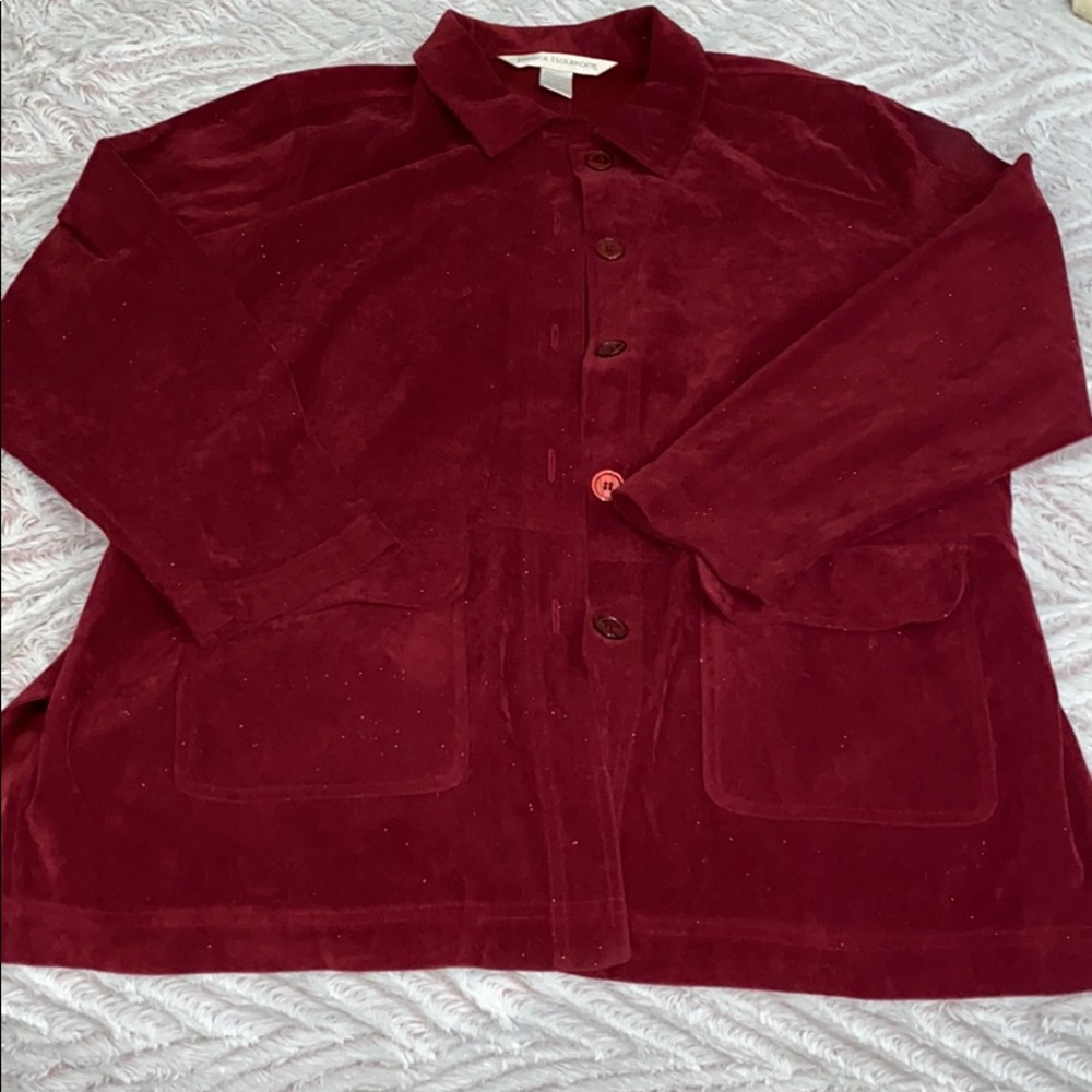 Deep red suede jacket